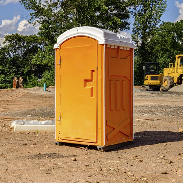 can i customize the exterior of the porta potties with my event logo or branding in Crystal Beach AZ